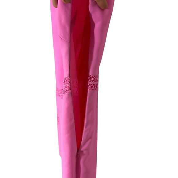 Banana Republic Pink Dress Sheath Embroidered Wedding Guest Barbie NWT 6 - Picture 10 of 12